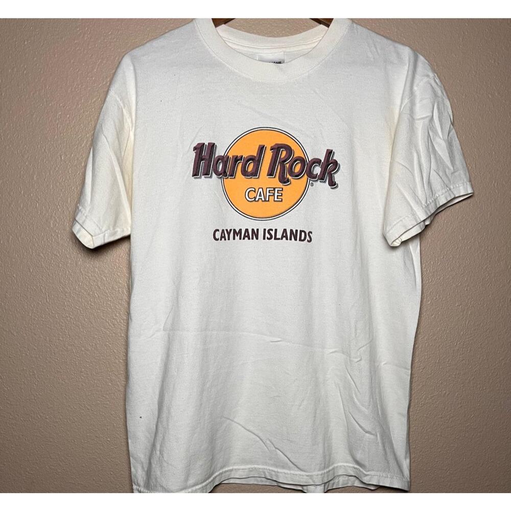 Hard Rock Café ☀️ “Cayman Islands” Classic Logo Tee – Size L